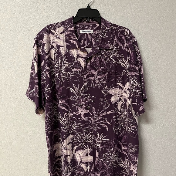 Tommy Bahama Other - Tommy Bahama Purple and White Floral Men's Shirt  Size Large